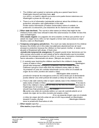 Form PO001 Petition for Protection Order - Washington (English/Spanish), Page 34