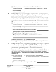 Form PO001 Petition for Protection Order - Washington (English/Spanish), Page 9