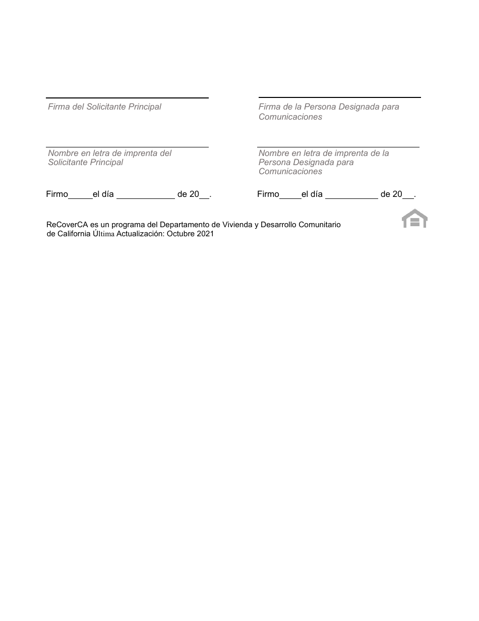 Formulario De Hcd De Persona Designada Para Comunicaciones - California (Spanish), Page 2
