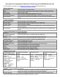 Form F245-030-000 Statement for Retraining and Job Modification Services - Washington, Page 2