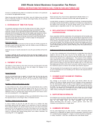 Instructions for Form RI-1120C, RI-1120S, RI-1065 - Rhode Island, Page 2