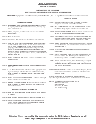 Form T-204W-ANNUAL Writers, Composers and Artists Annual Reconciliation - Rhode Island, Page 3