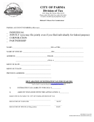Document preview: Individual Registration Form - City of Parma, Ohio
