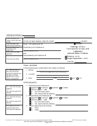 Form FA-4161VA Findings of Fact, Conclusions of Law, and Judgment Without Minor Children - Wisconsin