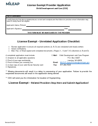 License Exempt Provider Application - Michigan, Page 11