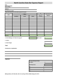 Expense Report - North Carolina