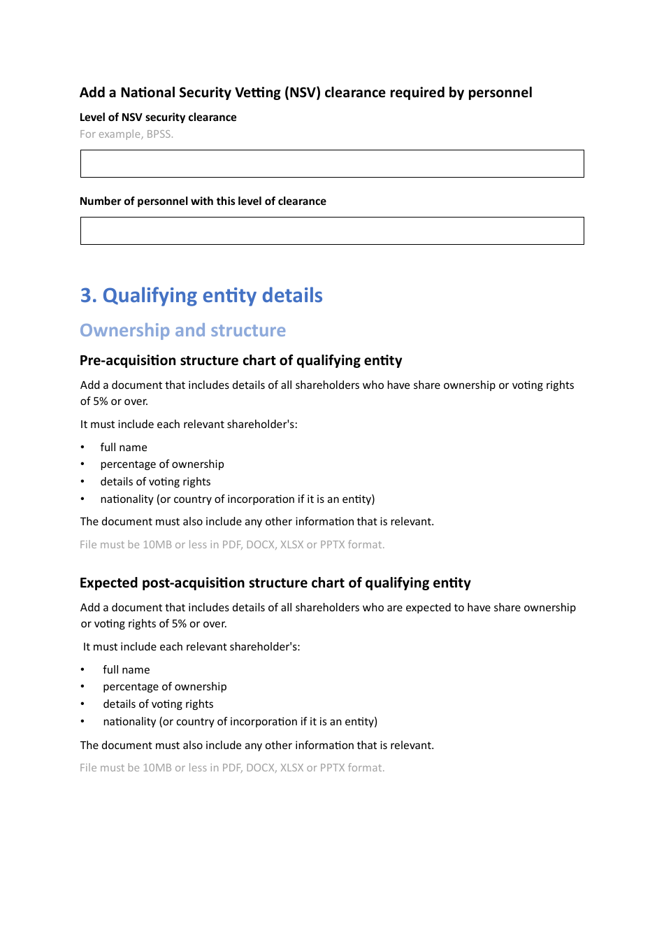 National Security and Investment (Nsi) Act Retrospective Validation Form - United Kingdom, Page 18