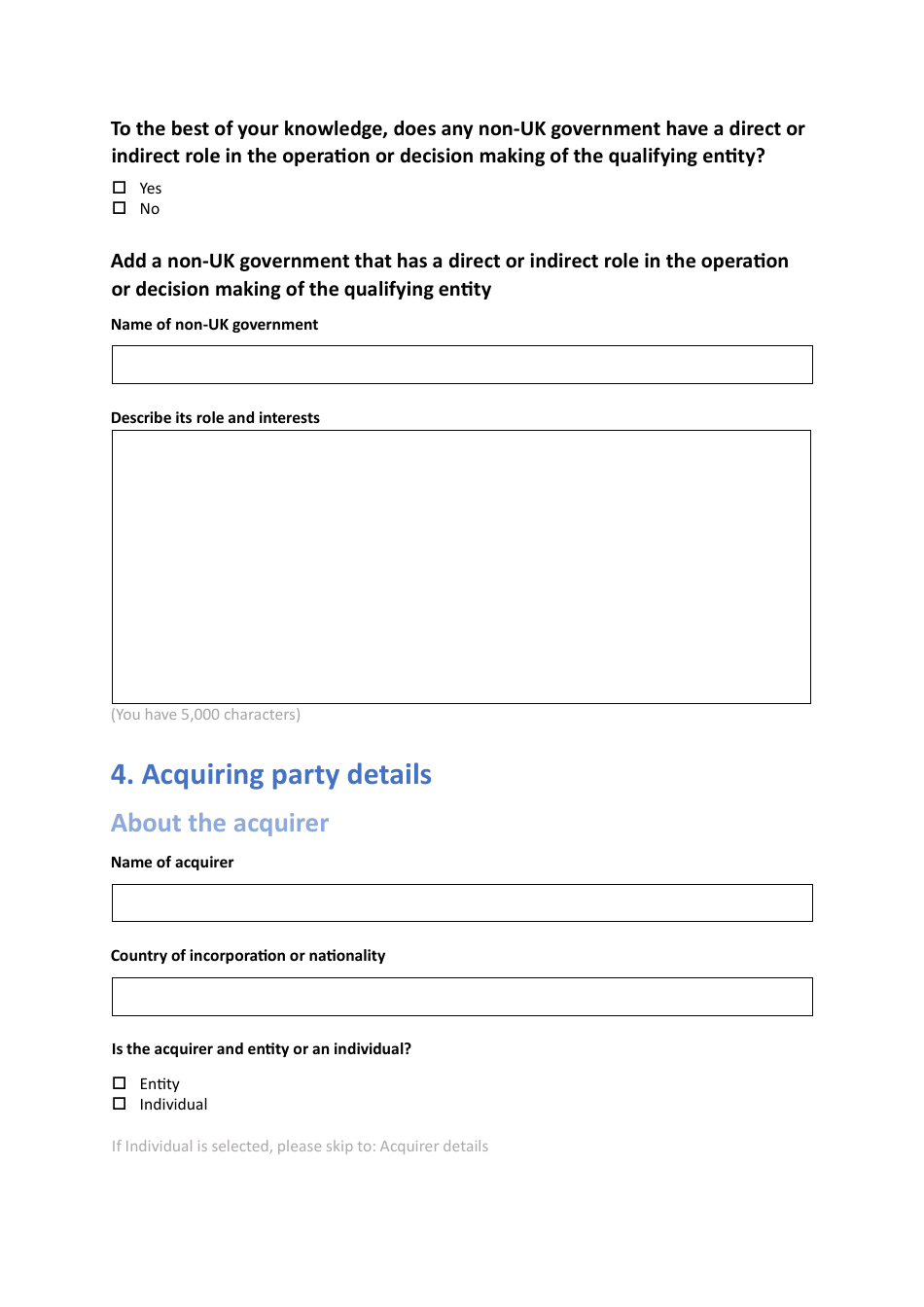 National Security and Investment (Nsi) Act Retrospective Validation Form - United Kingdom, Page 19