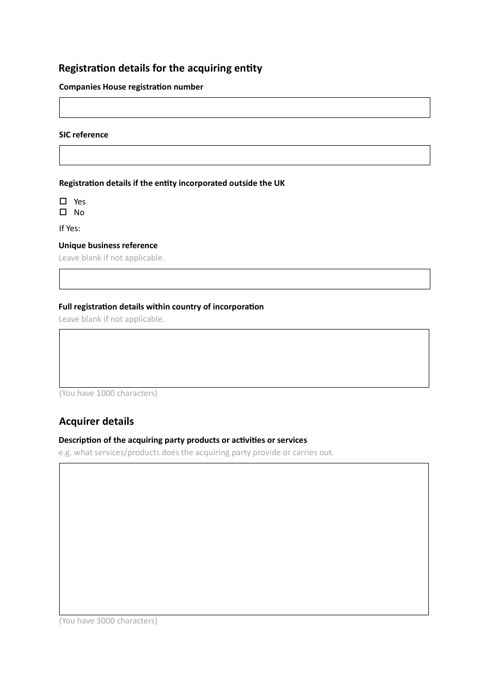 National Security and Investment (Nsi) Act Retrospective Validation Form - United Kingdom, Page 20