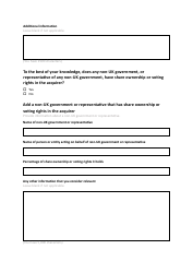 National Security and Investment (Nsi) Act Retrospective Validation Form - United Kingdom, Page 21