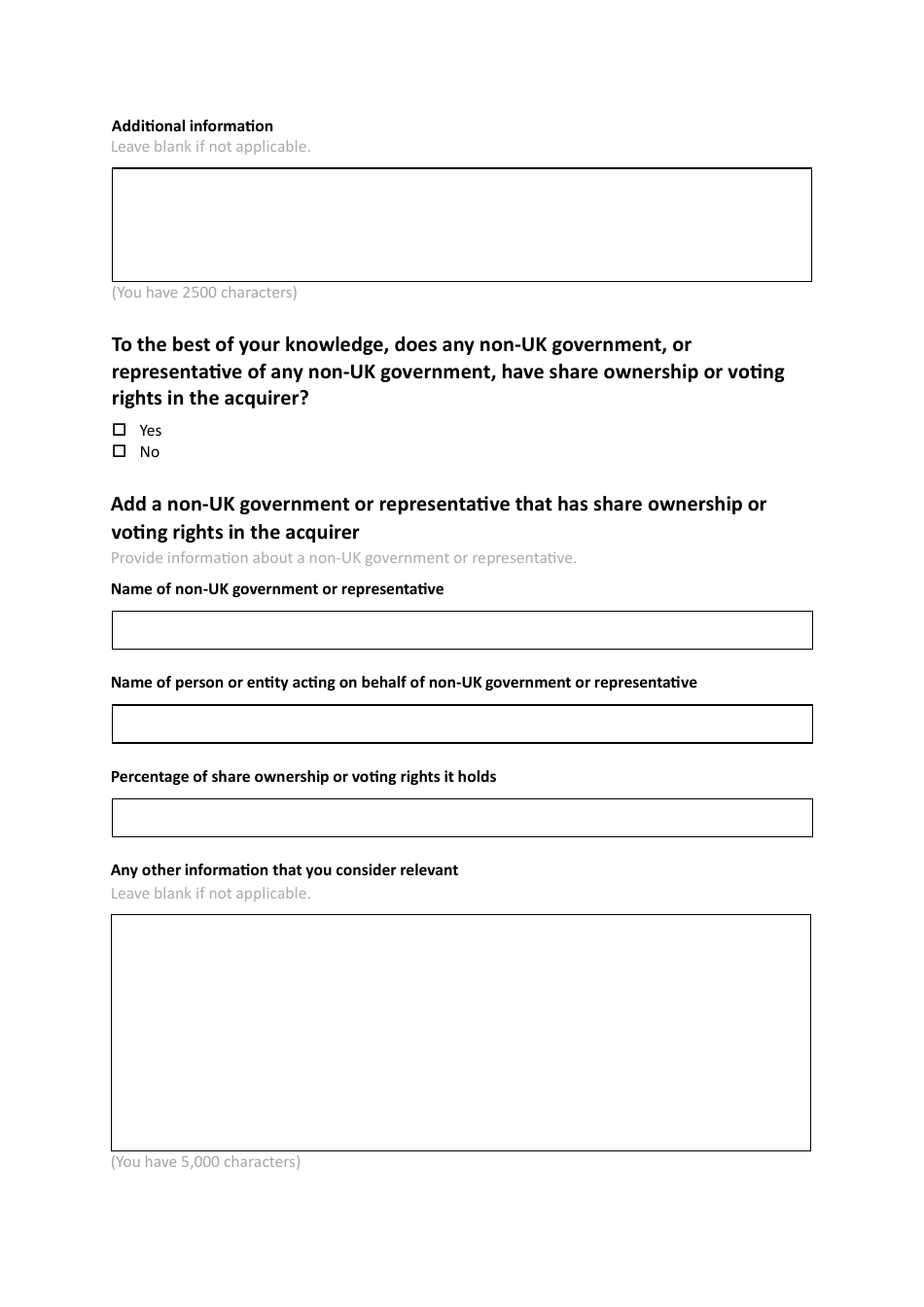 National Security and Investment (Nsi) Act Retrospective Validation Form - United Kingdom, Page 21