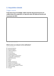 National Security and Investment (Nsi) Act Retrospective Validation Form - United Kingdom, Page 6