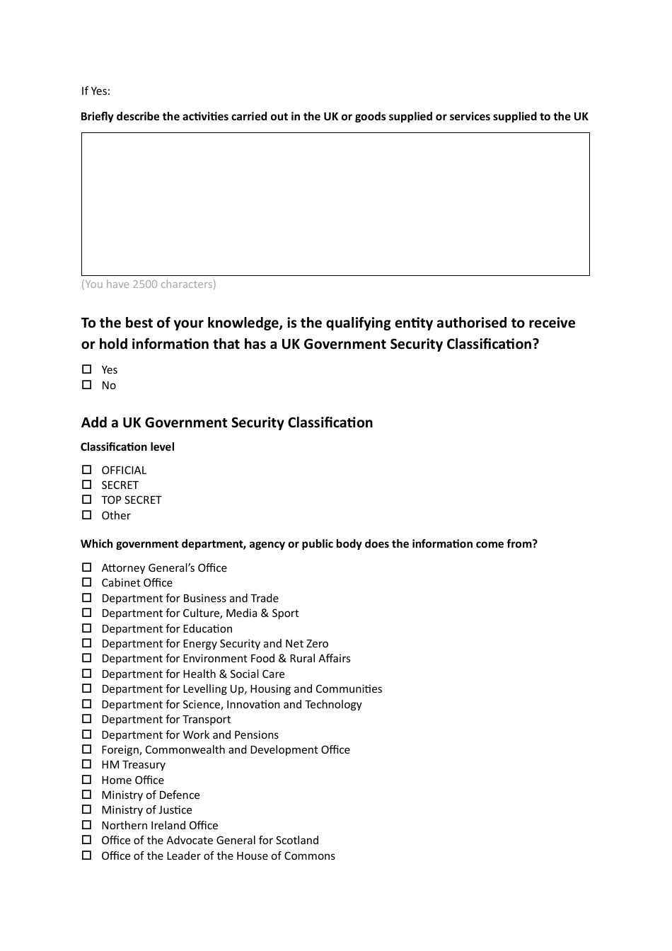 National Security and Investment (Nsi) Act Voluntary Notification Form - United Kingdom, Page 14