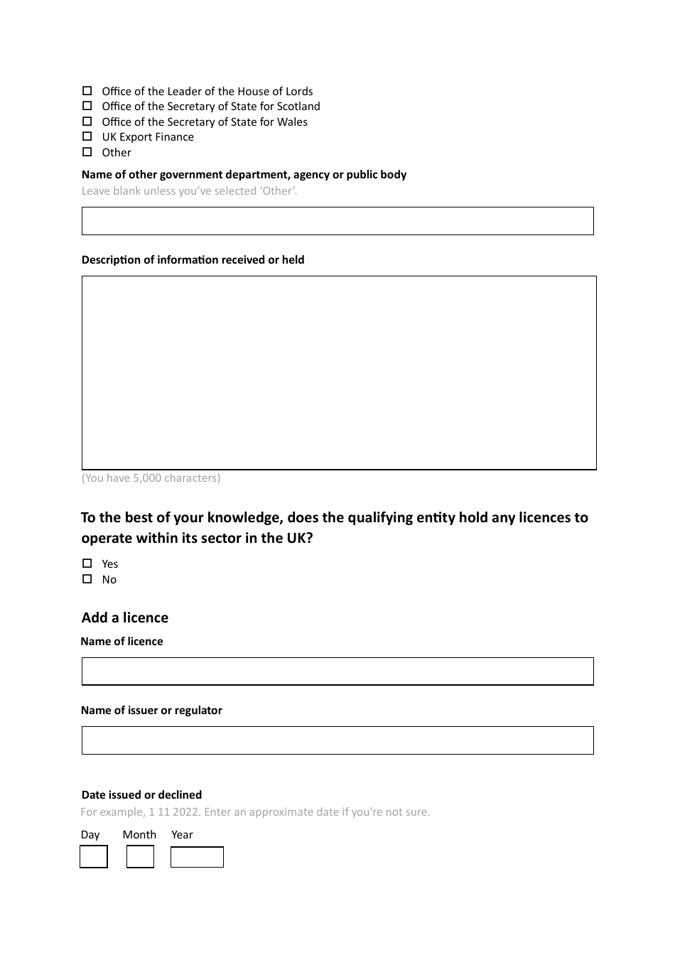 National Security and Investment (Nsi) Act Voluntary Notification Form - United Kingdom, Page 15