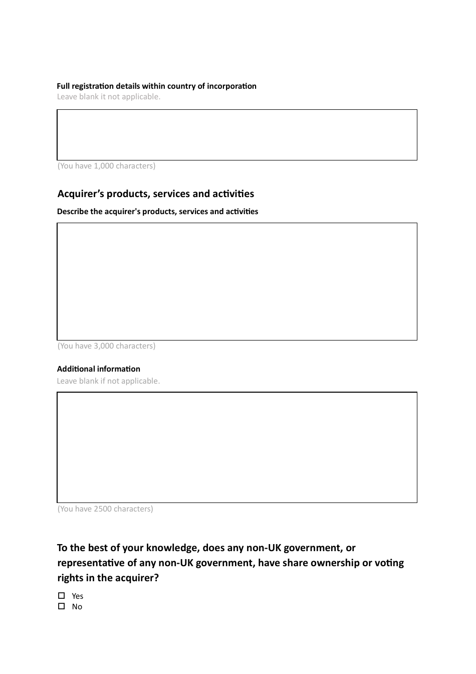 National Security and Investment (Nsi) Act Voluntary Notification Form - United Kingdom, Page 28