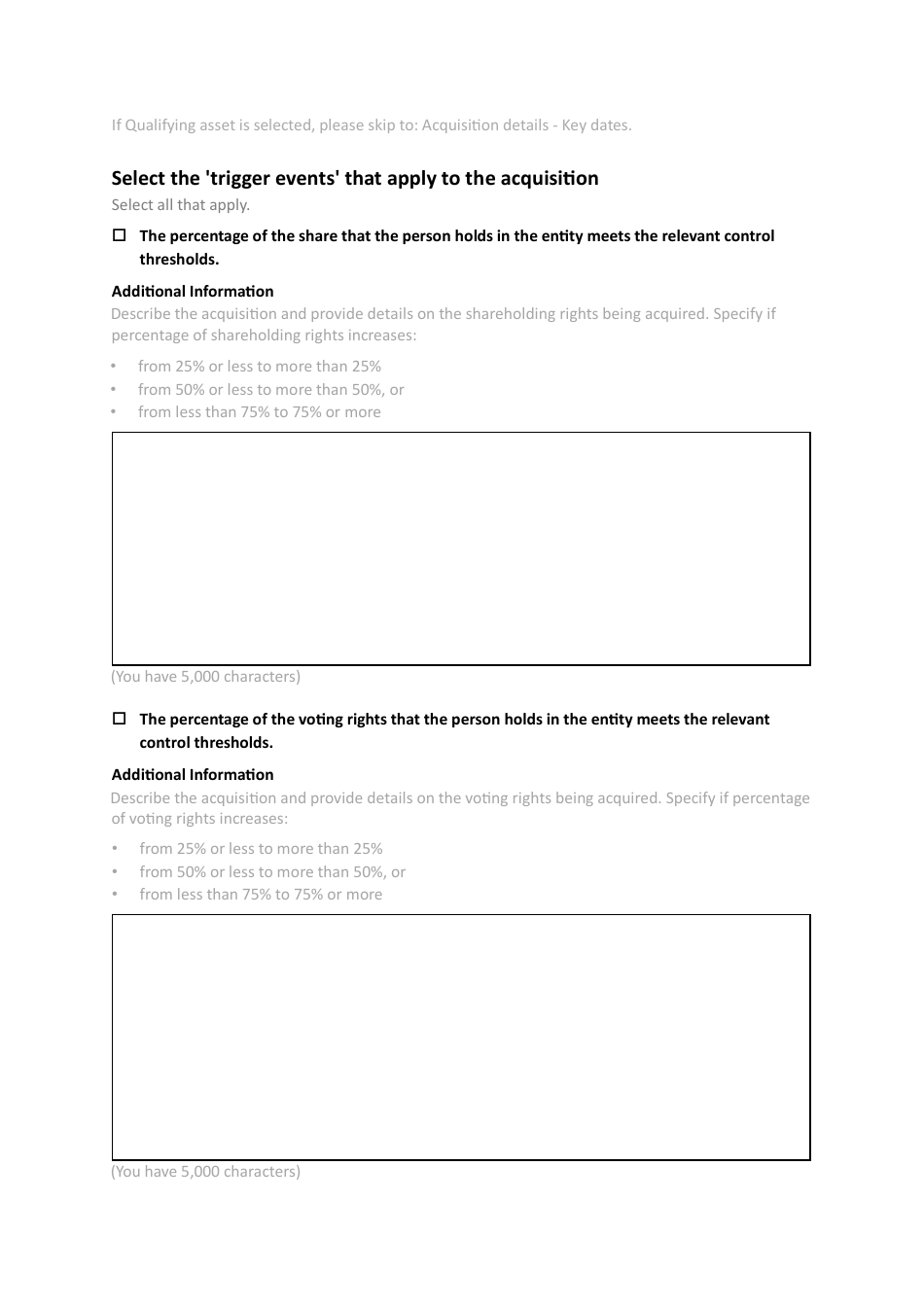 National Security and Investment (Nsi) Act Voluntary Notification Form - United Kingdom, Page 8