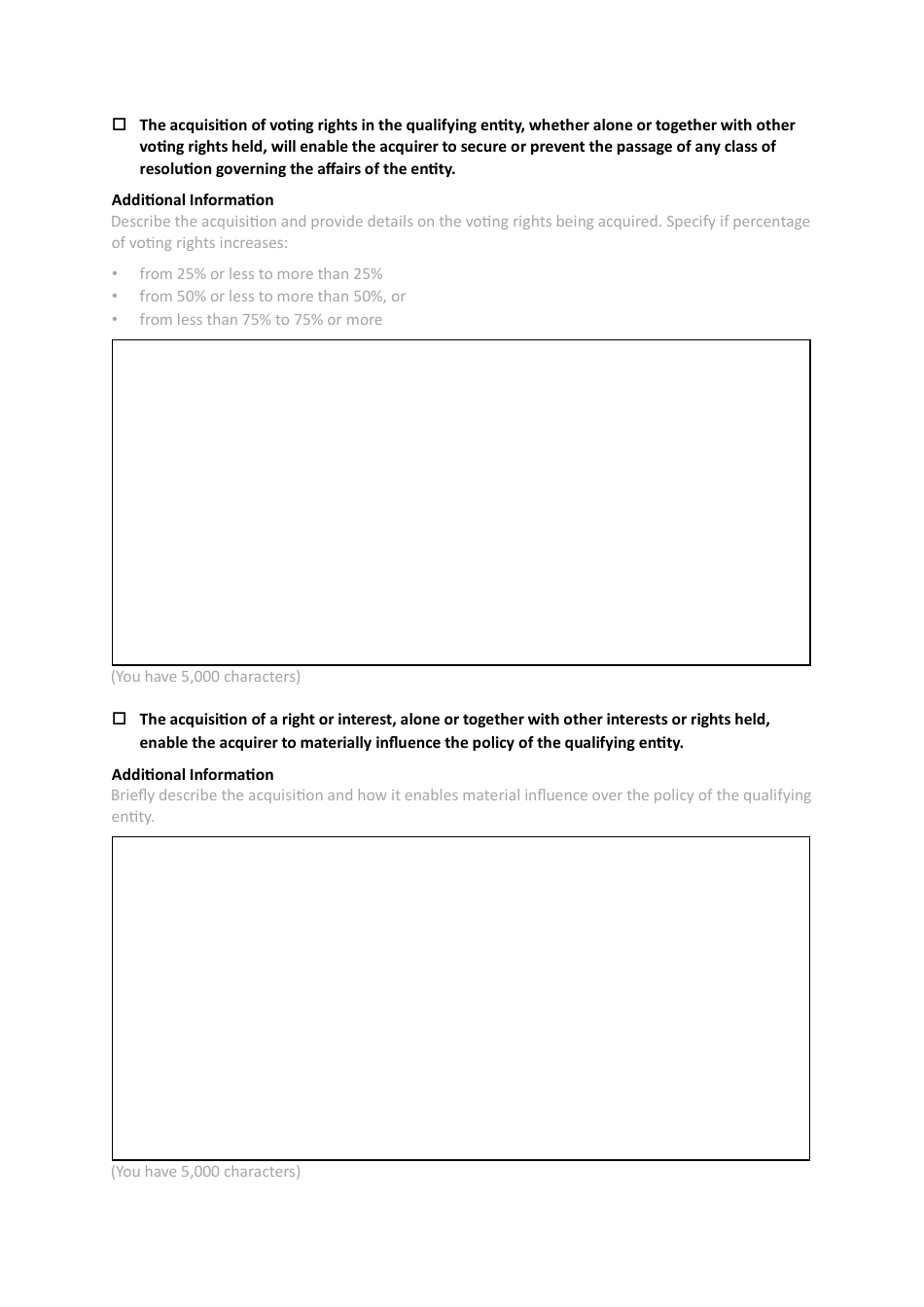 National Security and Investment (Nsi) Act Voluntary Notification Form - United Kingdom, Page 9