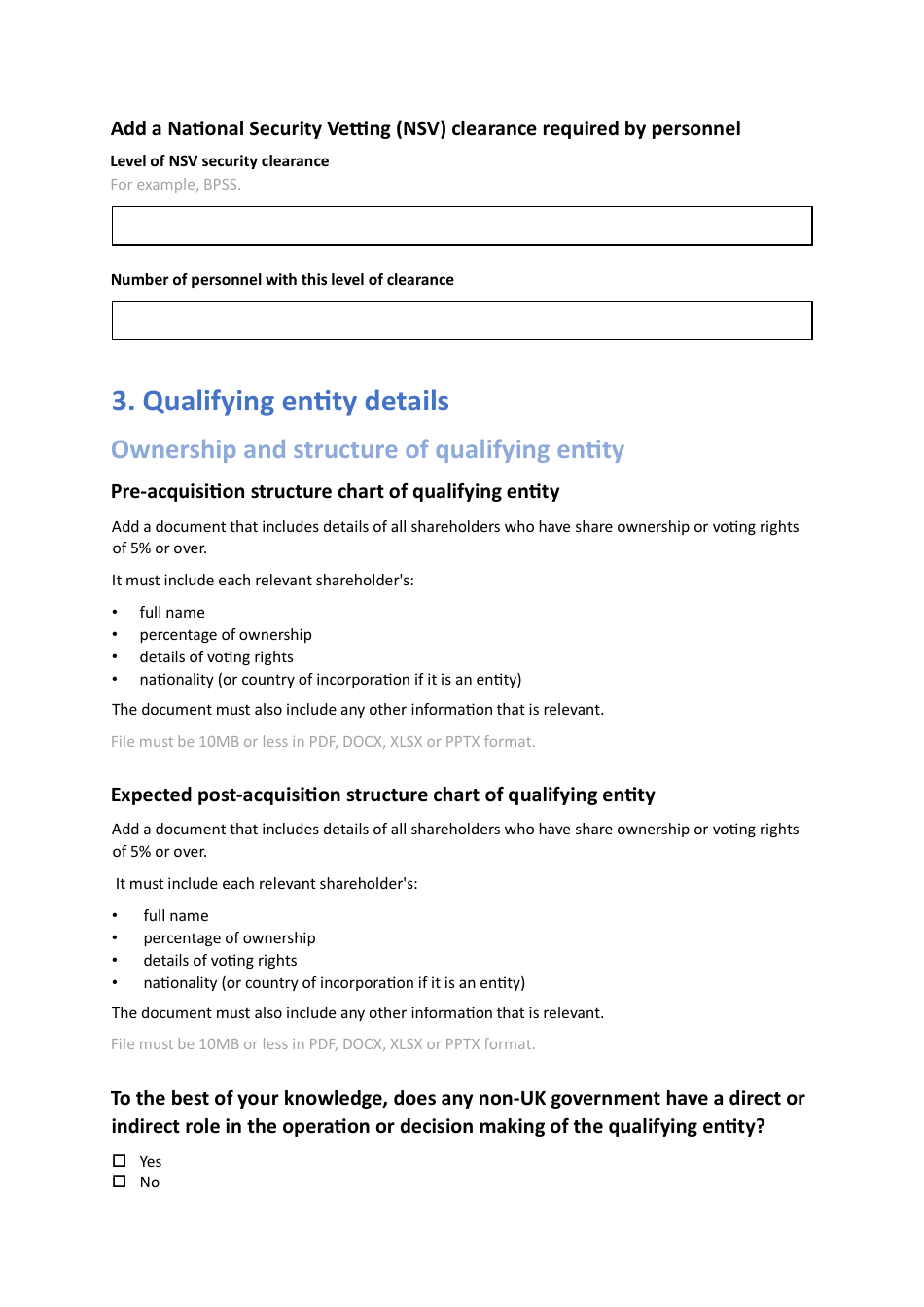 National Security and Investment (Nsi) Act Mandatory Notification Form - United Kingdom, Page 17