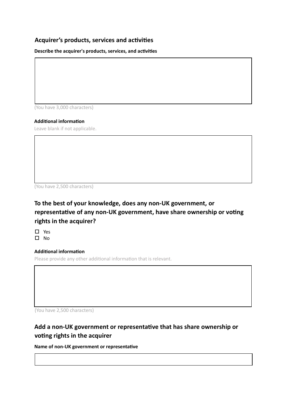 National Security and Investment (Nsi) Act Mandatory Notification Form - United Kingdom, Page 20