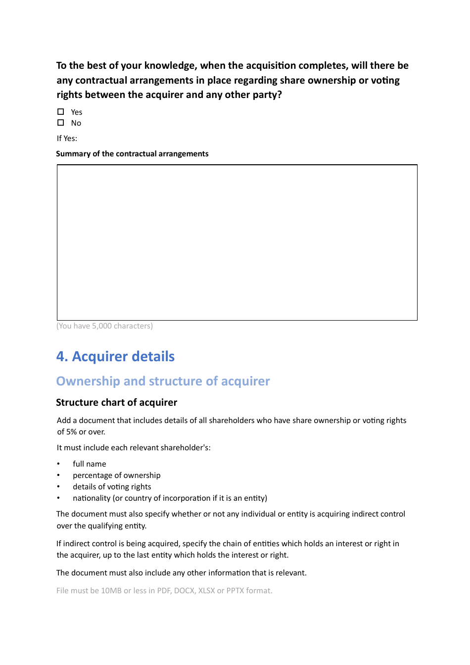 National Security and Investment (Nsi) Act Mandatory Notification Form - United Kingdom, Page 22
