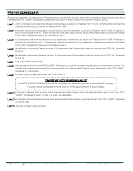 Instructions for Form PTE-100, PTE-100TC, PTE-100APT Schedule A, B, C, D, K-1, K-1C, NRW-2, SP - West Virginia, Page 13