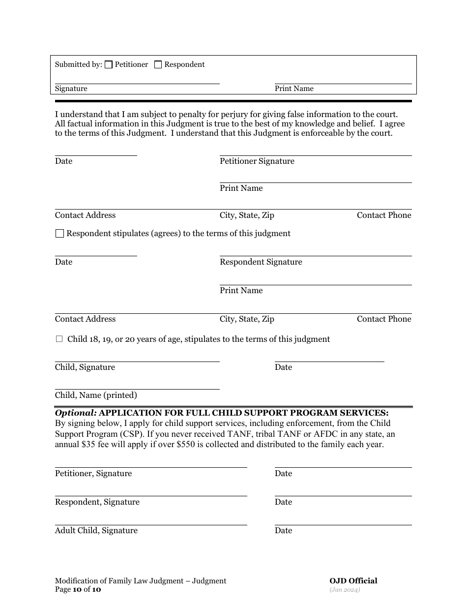 Supplemental Judgment Modifying a Domestic Relations Judgment - Oregon, Page 10