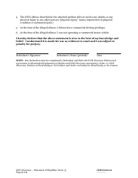 Form 3 Defendant&#039;s Declaration of Eligibility - Duii Diversion - Oregon, Page 2
