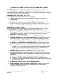 Form 1 Petition and Agreement - Duii Diversion - Oregon, Page 2