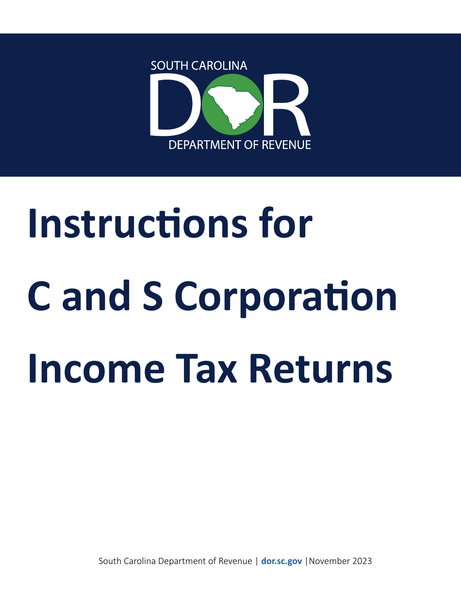 Instructions for Form SC1120, SC1120S - South Carolina, Page 1