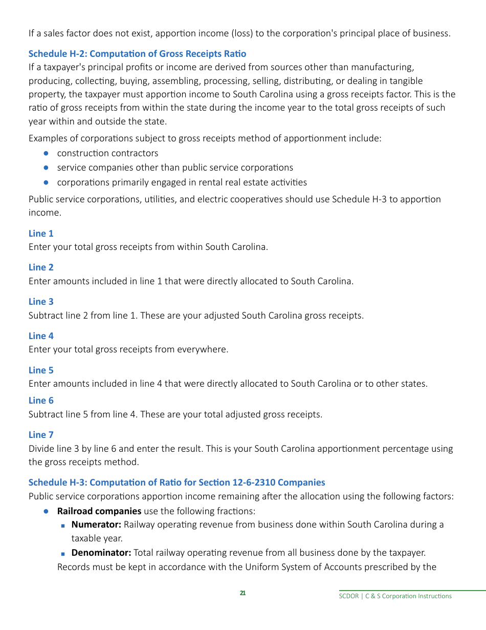 Instructions for Form SC1120, SC1120S - South Carolina, Page 23