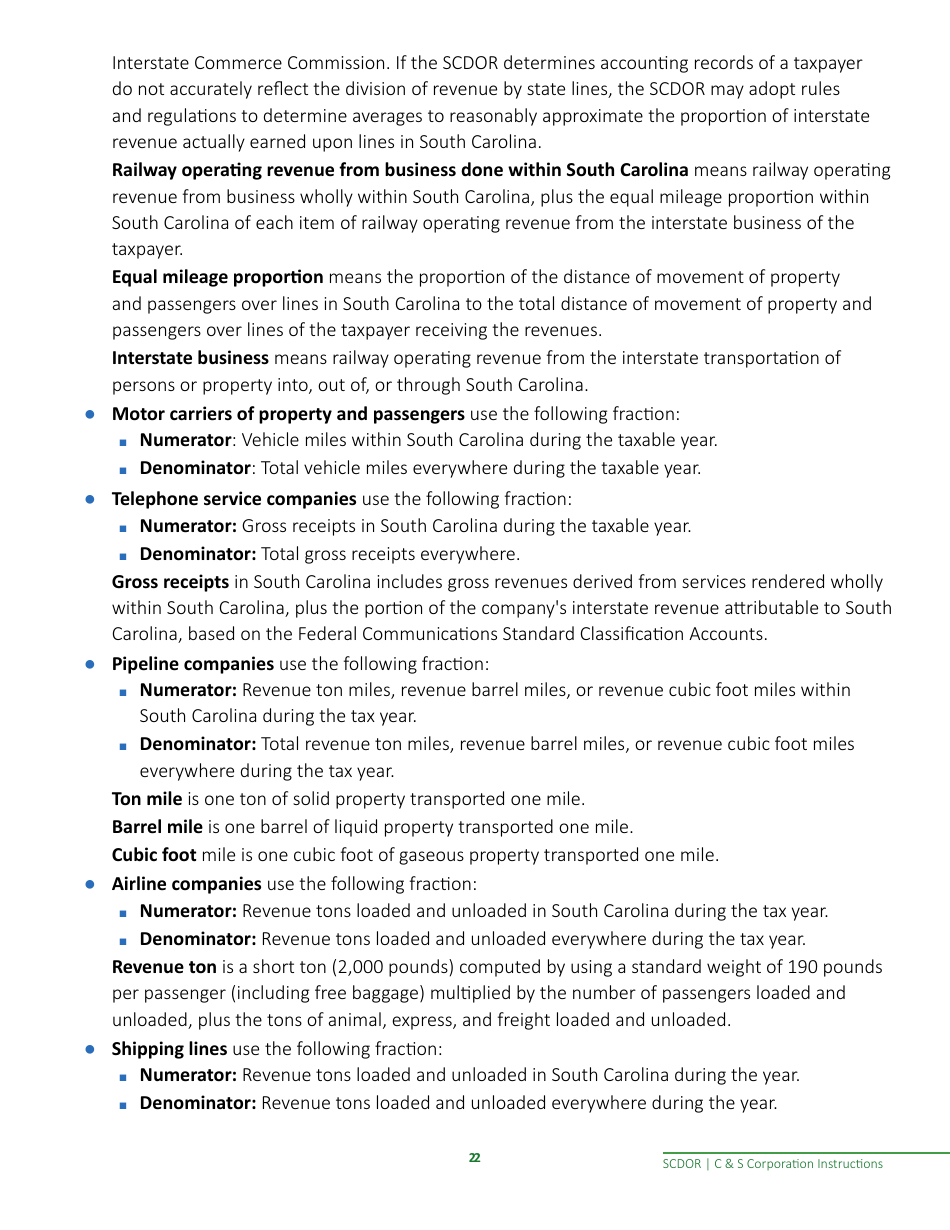Instructions for Form SC1120, SC1120S - South Carolina, Page 24