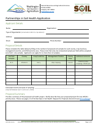 Form AGR-1181 Partnerships in Soil Health Application - Washington