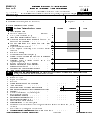 Document preview: IRS Form 990-T Schedule A Unrelated Business Taxable Income From an Unrelated Trade or Business, 2023
