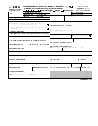 IRS Form 1042-S Foreign Person&#039;s U.S. Source Income Subject to Withholding, Page 6