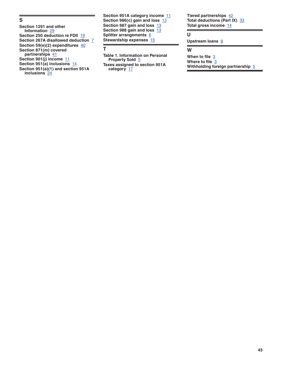 Instructions for IRS Form 1065 Schedule K-2, K-3, Page 45