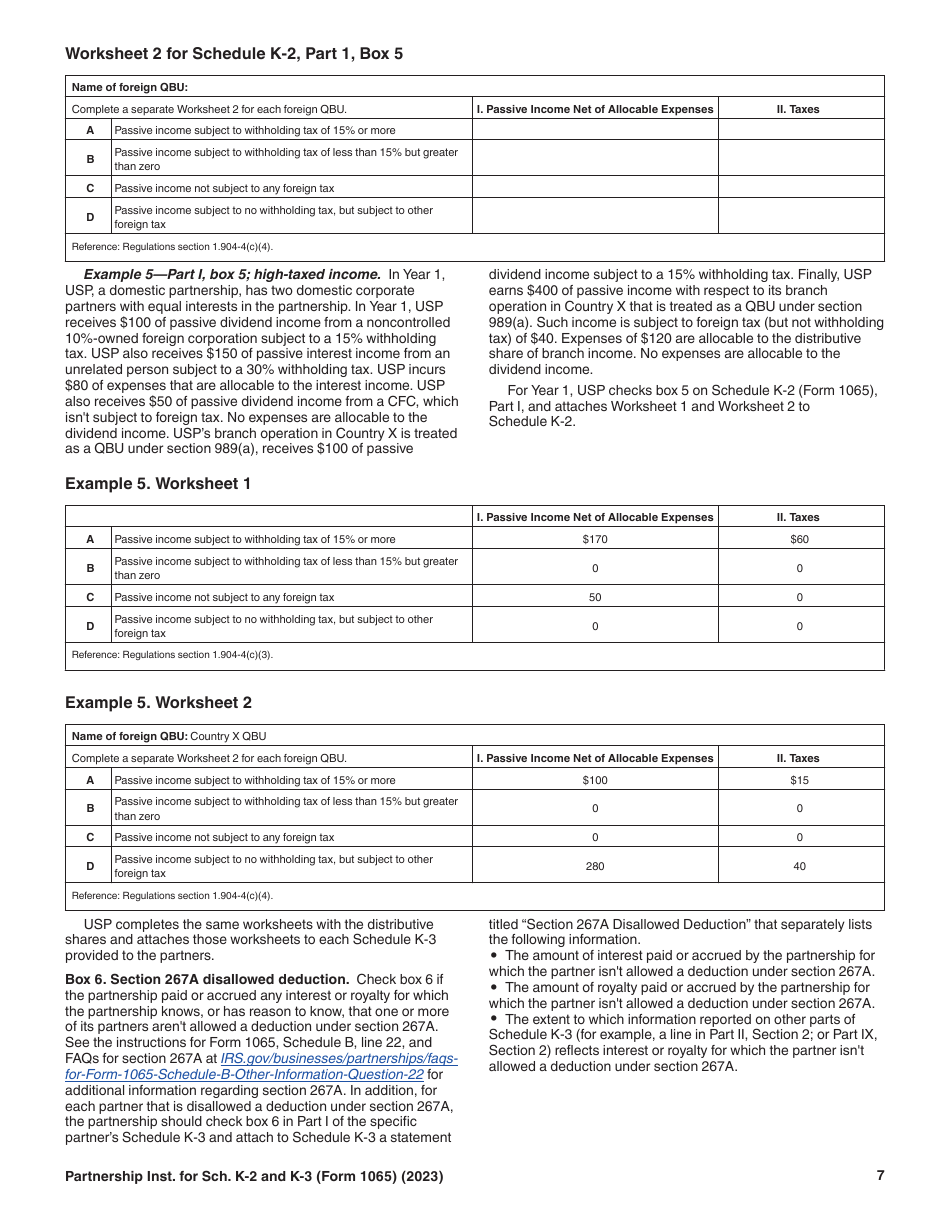 Instructions for IRS Form 1065 Schedule K-2, K-3, Page 7
