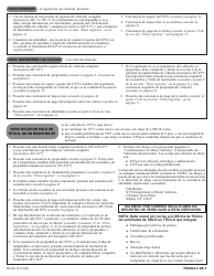 Instrucciones para Formulario MV-82S Solicitud De Registro/Titulo De Vehiculos - New York (Spanish), Page 2