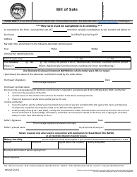 Document preview: Form MV24 Bill of Sale - Montana
