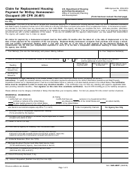 Document preview: Form HUD-40057 Claim for Replacement Housing Payment for 90-day Homeowner-Occupant