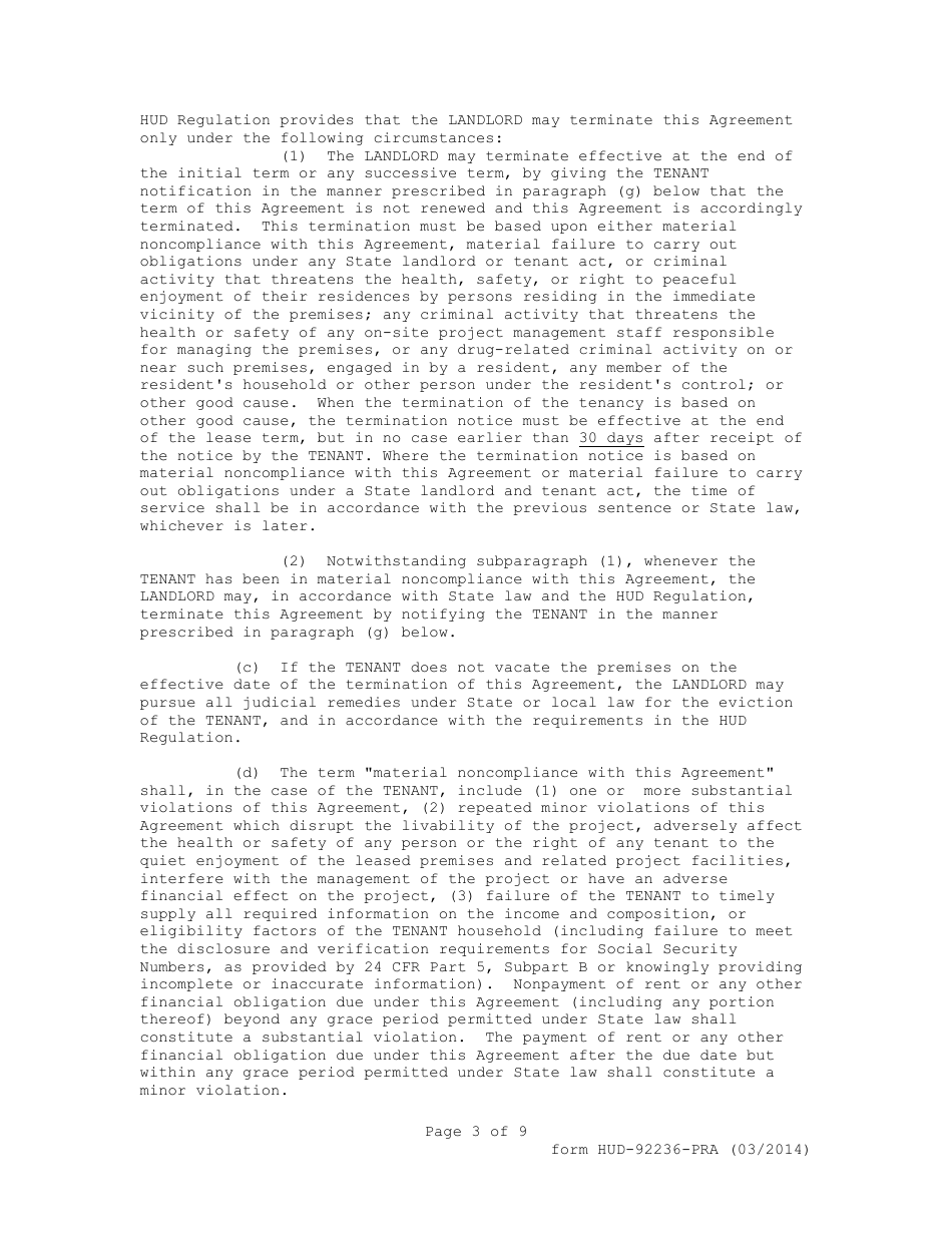 Form HUD-92236-PRA Exhibit 11 811 Project Rental Assistance Demonstration Lease Supportive Housing for Persons With Disabilities, Page 3