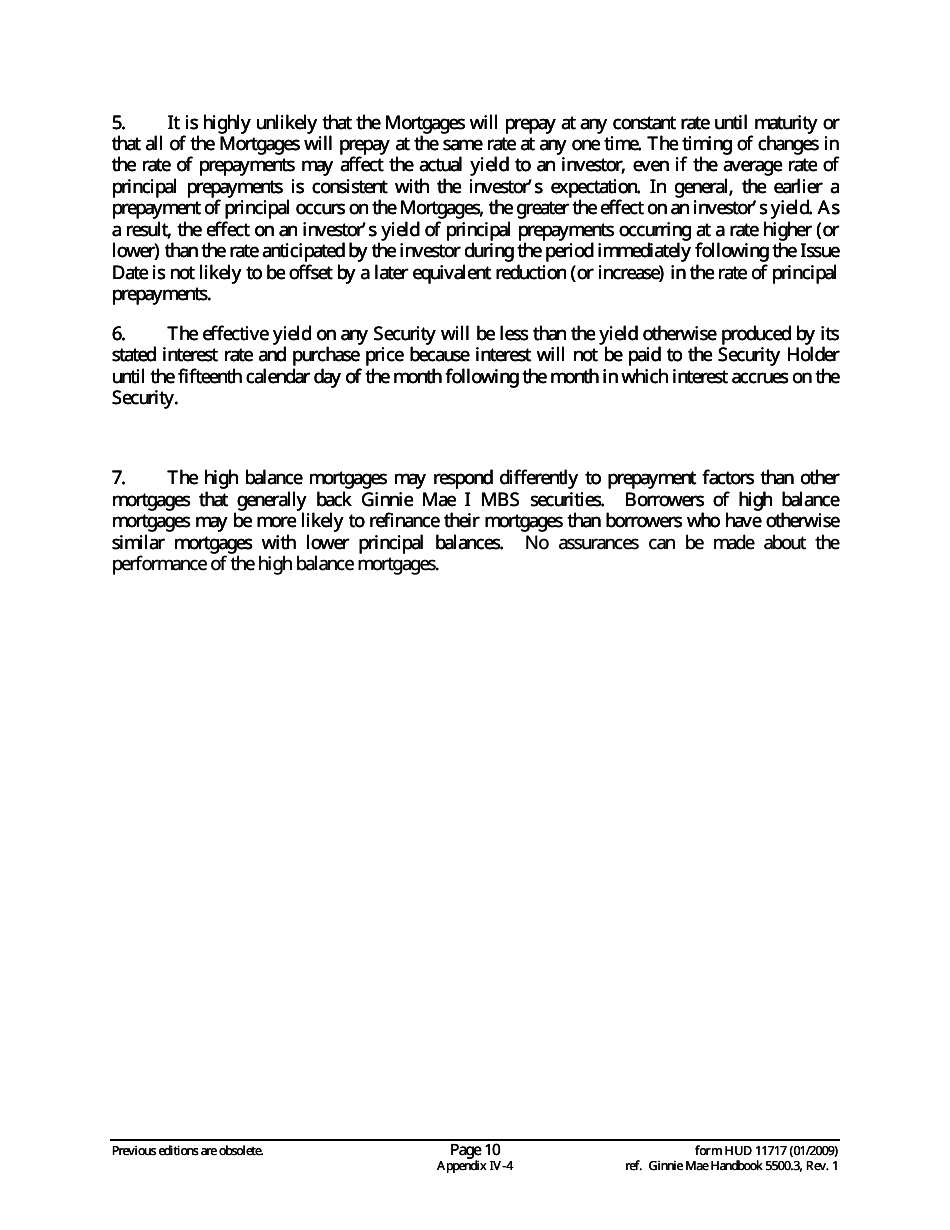Form HUD-11717 Prospectus Ginnie Mae I Single-Family Mortgages, Page 10