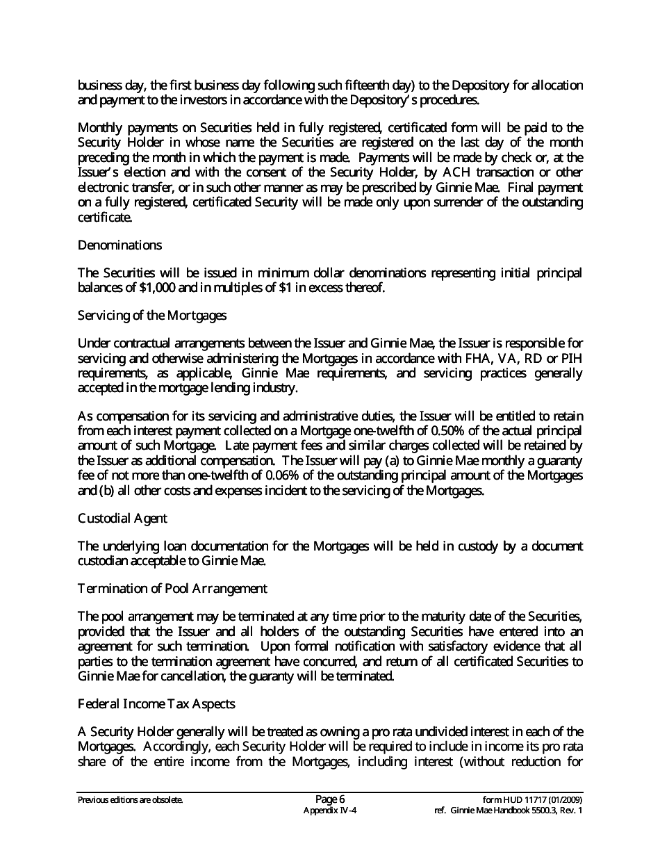 Form HUD-11717 Prospectus Ginnie Mae I Single-Family Mortgages, Page 6