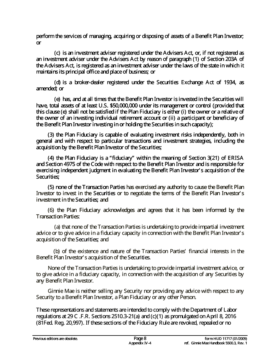 Form HUD-11717 Prospectus Ginnie Mae I Single-Family Mortgages, Page 8