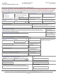 Document preview: Form HUD-27054E Eloccs Access Authorization Form