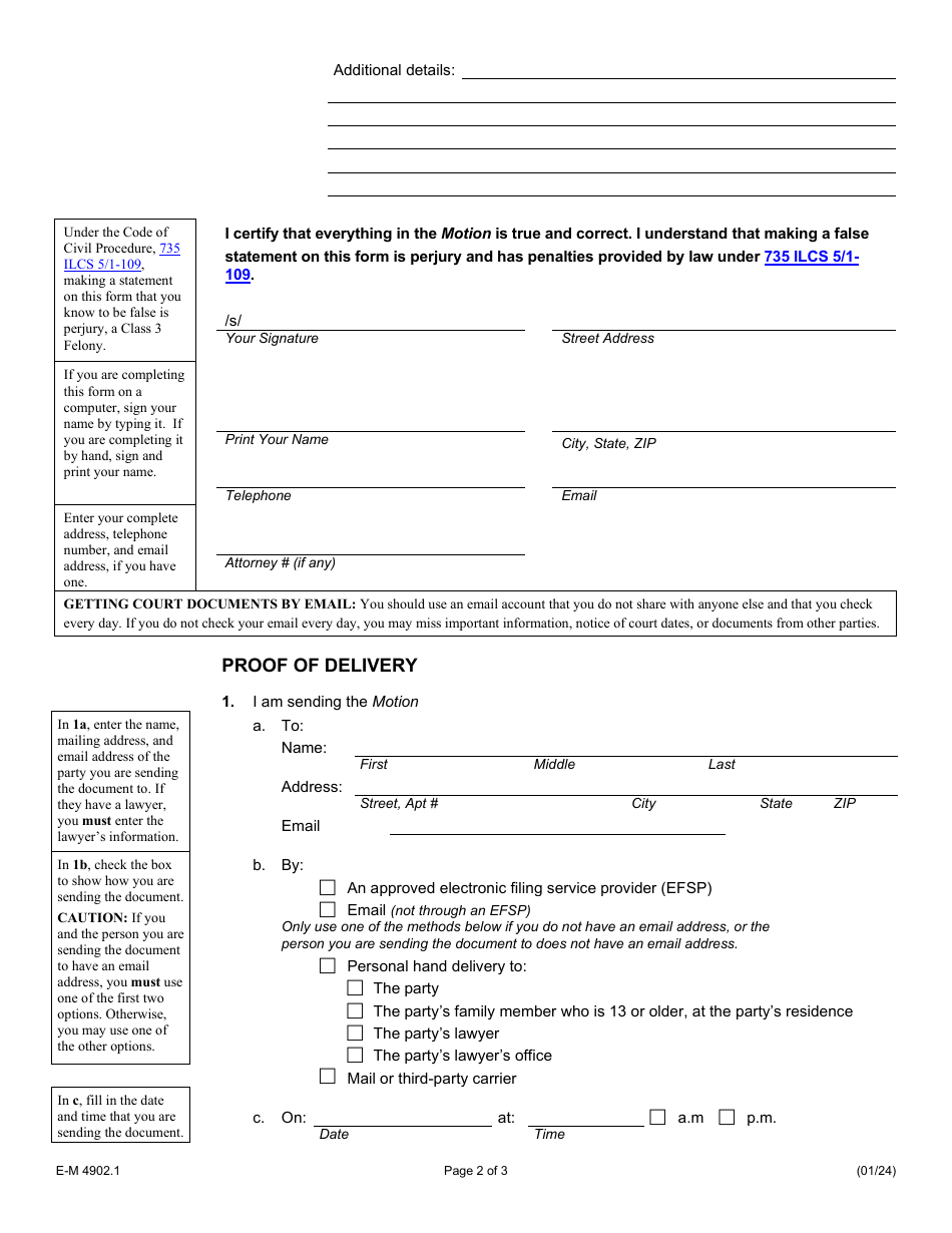 Form E-M4902.1 Motion to Remove Eviction Court File From Public Record - Illinois, Page 2
