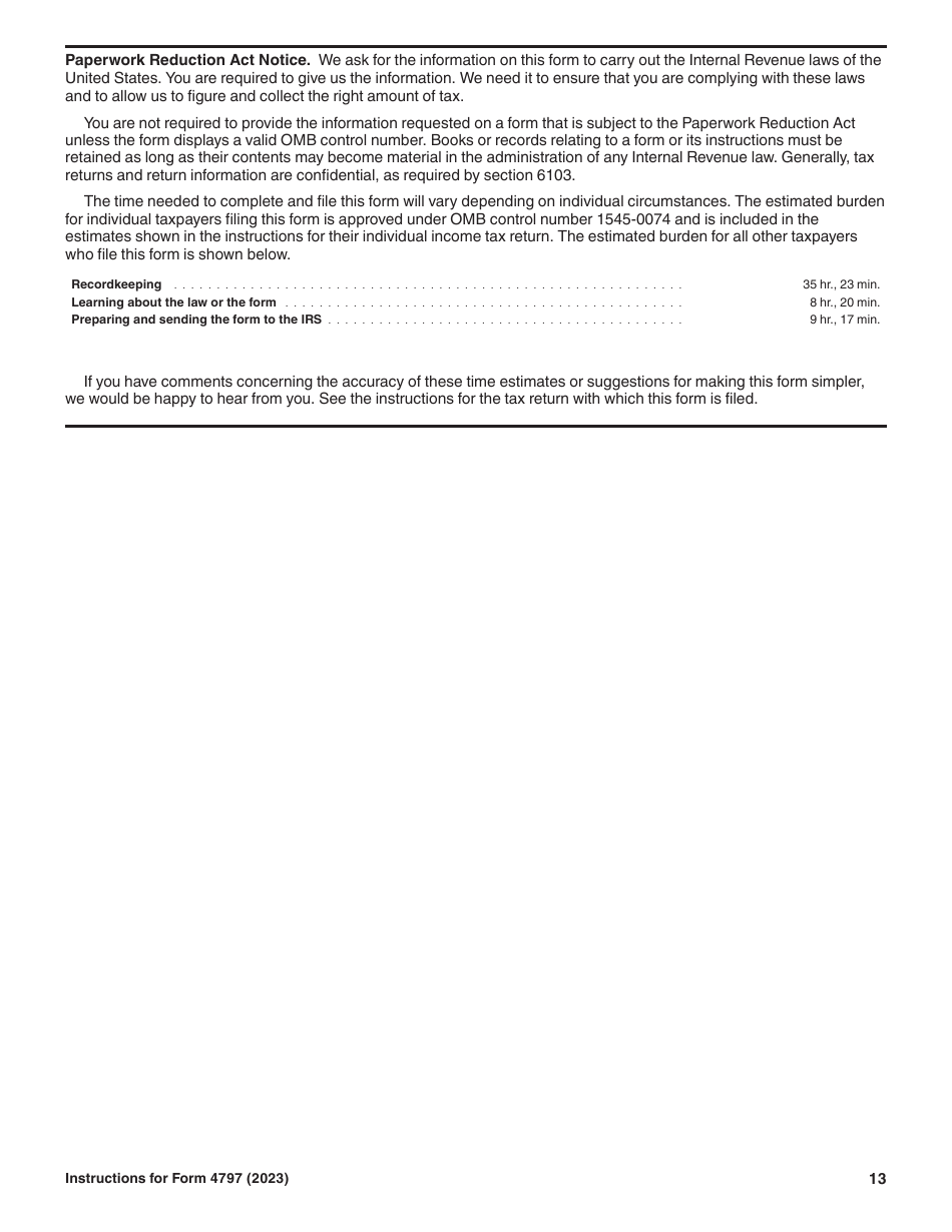 Instructions for IRS Form 4797 Sales of Business Property, Page 13