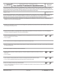 Document preview: IRS Form 14234-D Tax Control Framework Questionnaire