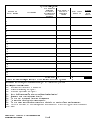 DSHS Form 18-682 Detail Sheet - Uninsured Health Care Expenses - Washington, Page 2