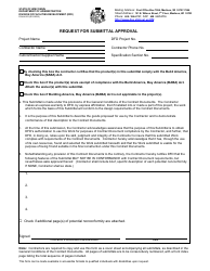 Document preview: Form DOA-4523 Request for Submittal Approval - Wisconsin