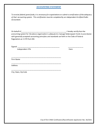 Application for City of Flint Chdo Certification - City of Flint, Michigan, Page 18
